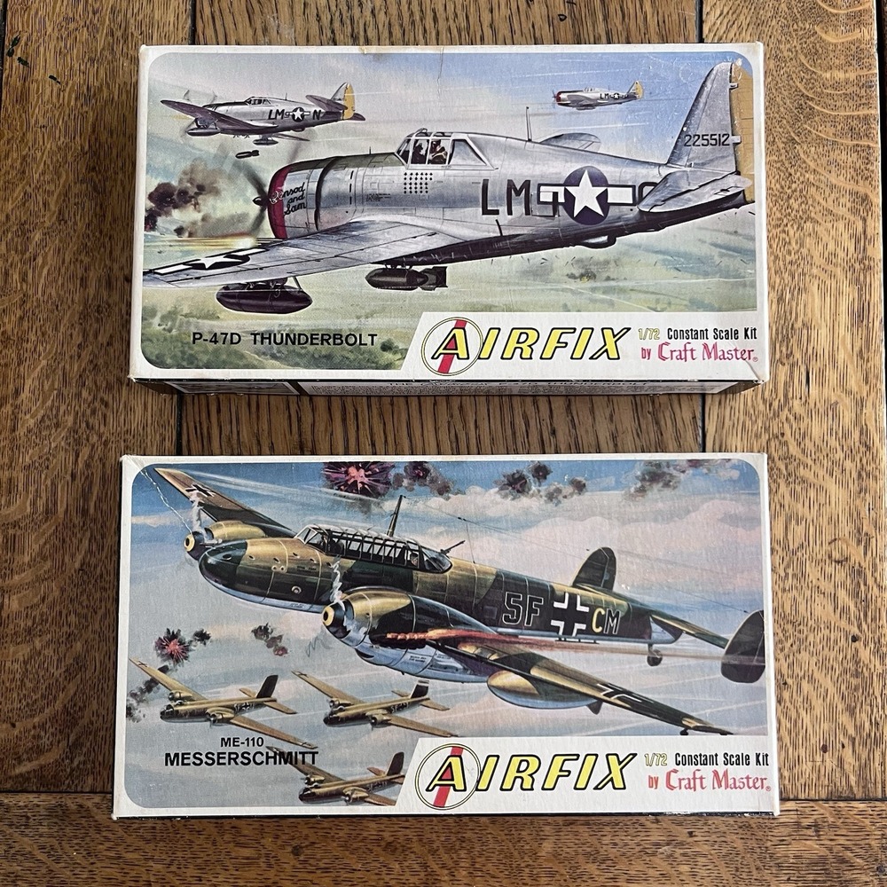 Airfix Craft Master 1/72 Scale Planes Me-110 Messerschmitt And P-47D Thunderbolt